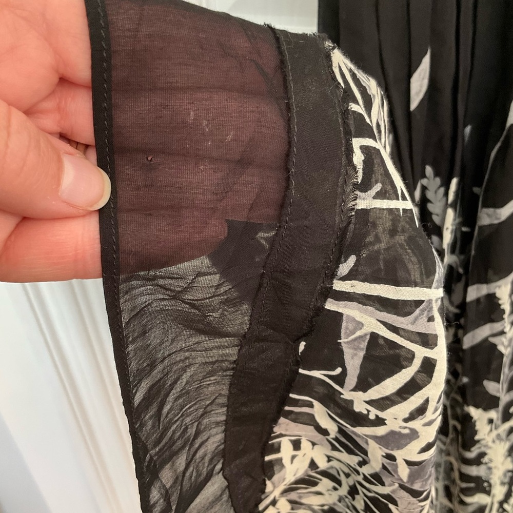 BCBG MaxAzria Pleated Tulle Cocktail Party Dress Babydoll Embroidered Fl… - Picture 10 of 16